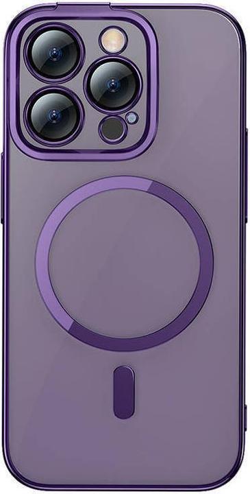 Produktbild Baseus Glitter Magnetic Case for iPhone 14 Pro (purple) + tempered glass + cleaning kit (Apple iPhone 14 Pro)