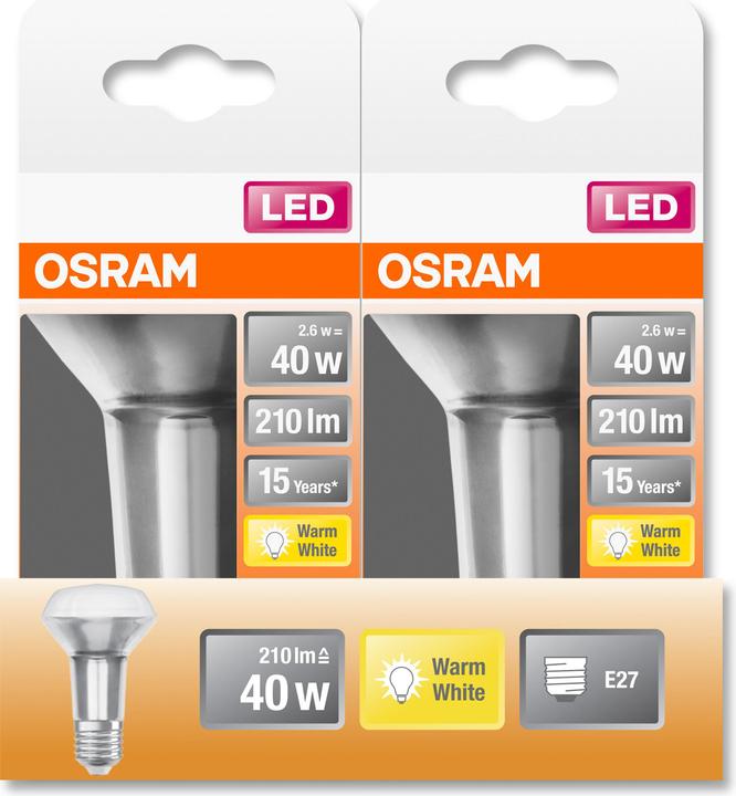 Actual product image Osram Star R63 (E27, 2.60 W, 210 lm, 1 x, F)