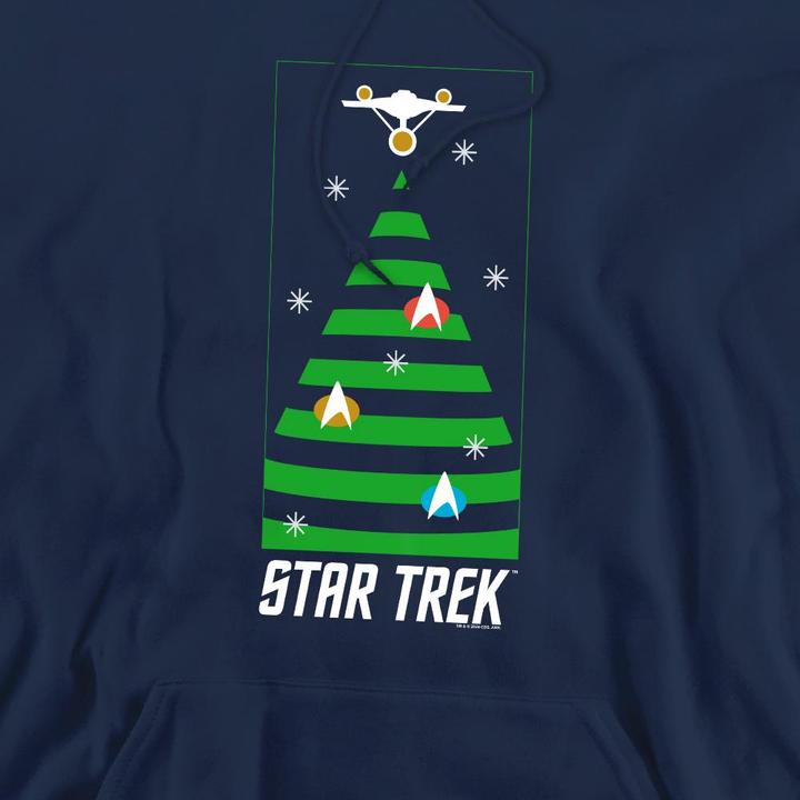 Immagine prodotto Star Trek: The Original Series Felpa con Cappuccio Albero di Natale Uomo (S)