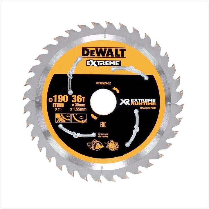 Produktbild DeWalt Kreissägeblatt Handkreissäge 190/30mm 36WZ/FZ