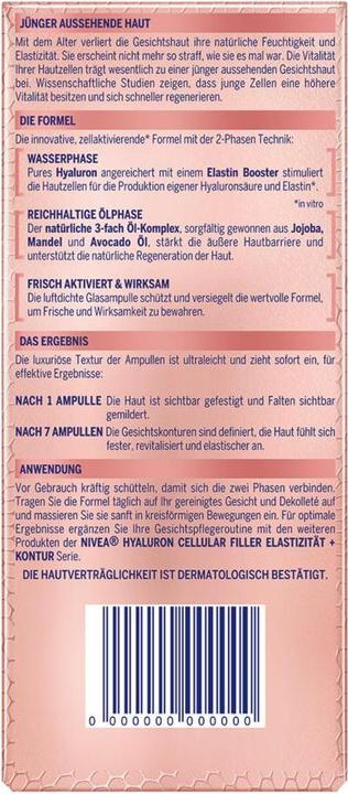 Produktbild NIVEA Cellular Filler Elastizität + Kontur 2-Phasen Ampullen Kur (8.40 ml)