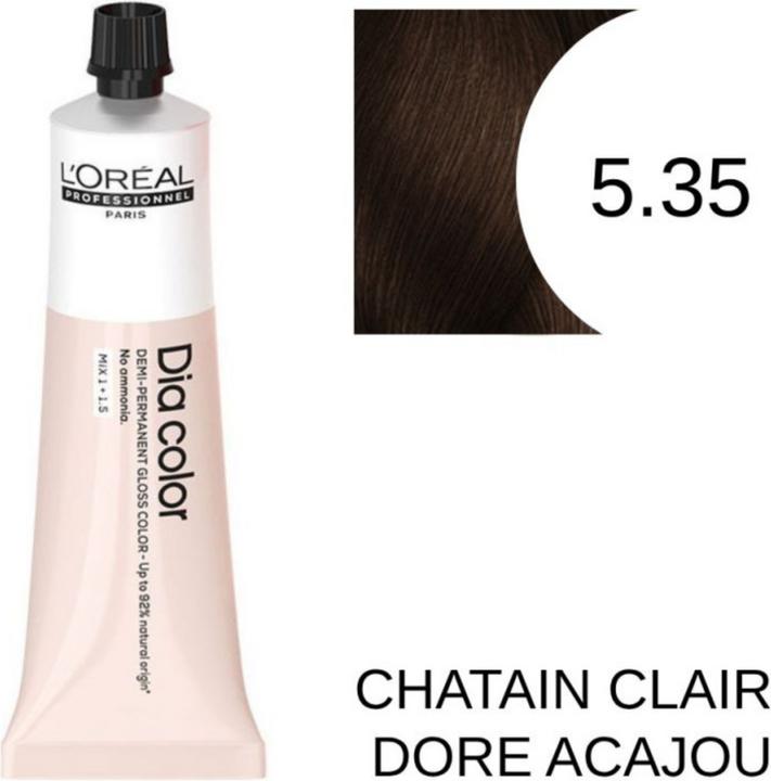 Immagine prodotto L'Oréal Paris Loreal DIA Colour 5.35 Marrone chiaro Oro Mogano 60 ml (5,35 mogano oro marrone chiaro)