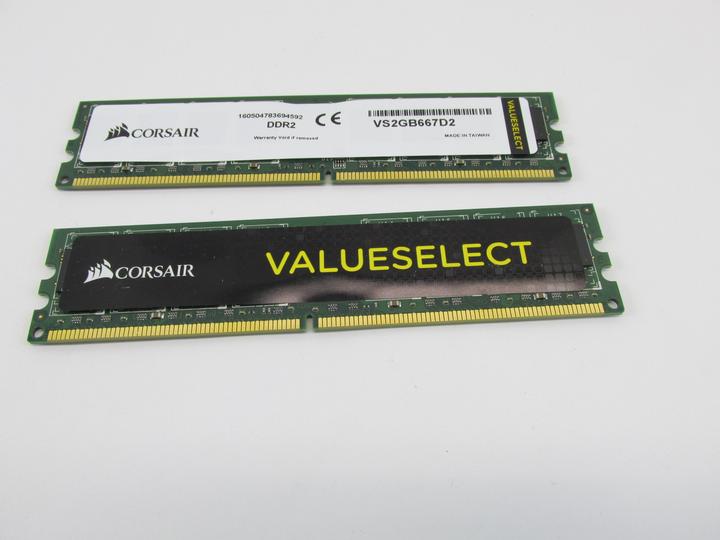 Produktbild Corsair ValueSelect (2 x 2GB, 667 MHz, DDR2-RAM, DIMM)