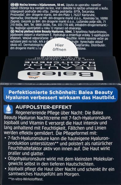 Immagine prodotto dm Balea Bellezza Hyaluron Crema Notte (50 ml, Crema notte)