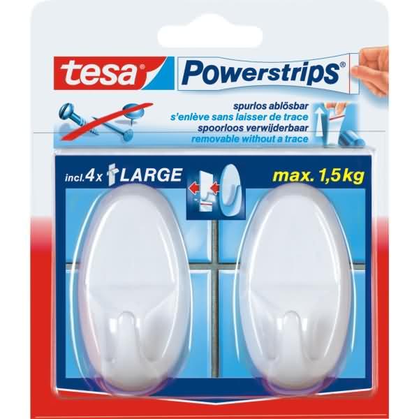 Produktbild tesa Powerstrips Haken LARGE oval