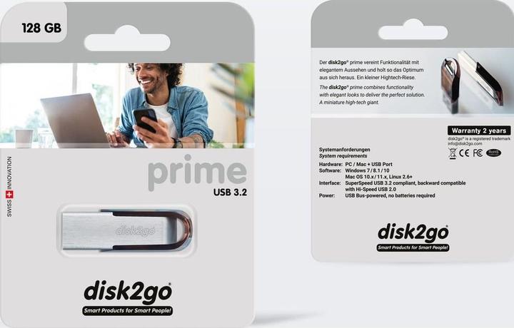 Actual product image Disk2go Prime (128 GB, USB-A)