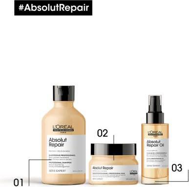 Produktbild L'Oréal Professionnel Série Expert Absolut Repair - Shampoo Gold Quinoa + Protein (300 ml, Flüssiges Shampoo)