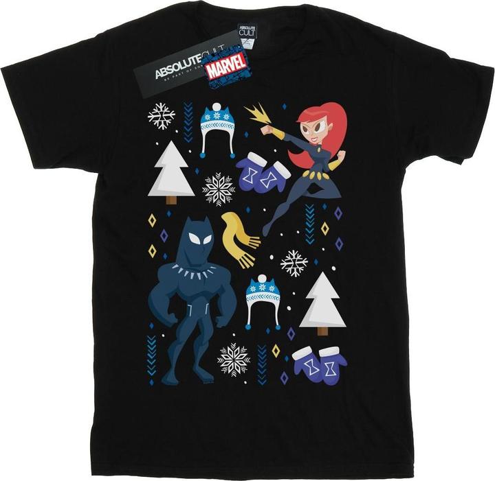 Black Panther And Black Widow Christmas Day TShirt (4XL)