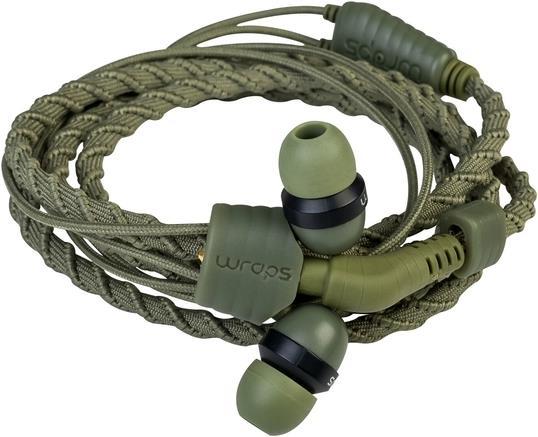 Actual product image Wraps Headphones, Talk Line, Fabric, One Button Mic. (Cable)