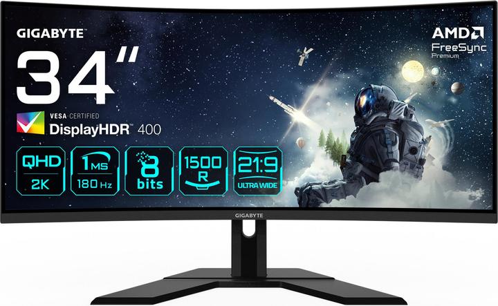 Actual product image Gigabyte G34WQCP (3440 x 1440 pixels, 34")