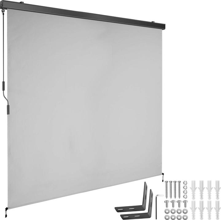 tectake Senkrechtmarkise Eloise mit 2 Wandhaltern