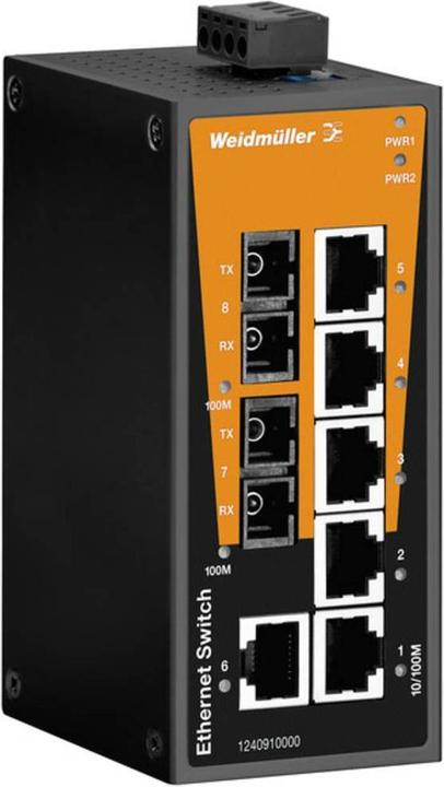 Actual product image Weidmüller Network switch IE-SW-BL08-6TX-2SCS