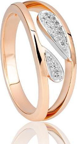 Breuning RING - BRILL. 0,116 Ct. H/si (57, 750/18 K Gold)