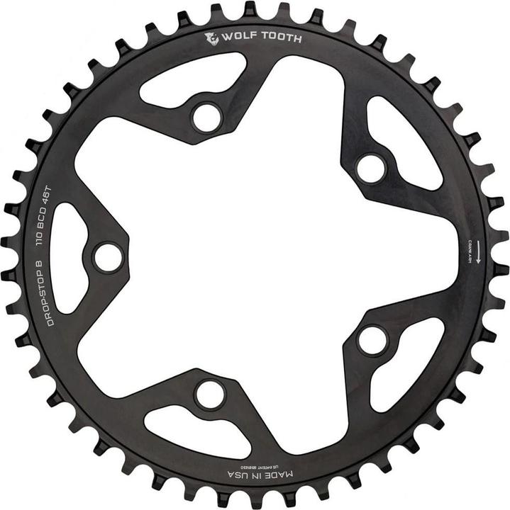 Productafbeelding Wolf Tooth Gravel/CX/Road kettingblad, 110 BCD, 5-gaats, 46 t., zwart (46)