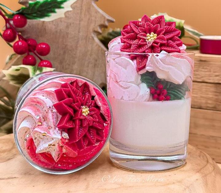 Les Fées Mères Gourmet Aroma Kerze Duftkerze Geschenk Deko Kerze - Weihnachtsstern - Handgefertigt N (350 g)