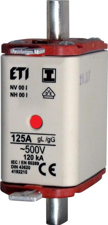 Actual product image Eti 004182215 AC fuse link NH00 gG 125A/500V (type NH (125 A)
