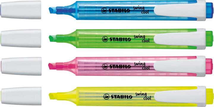Image du produit STABILO Swing Cool (Bleu, Jaune, Vert, Pink, 4 mm, 4 x)