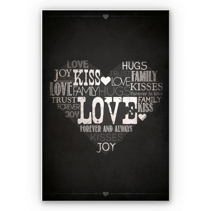 Image du produit Trenddeko Coeur d'amour - effet de tableau (30 x 40 cm)