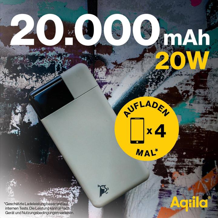 Productafbeelding Aqiila Powerbird B20B - Powerbank 20000 mAh, 20W - Mos (20000 mAh, 20 W, 74 Wh)