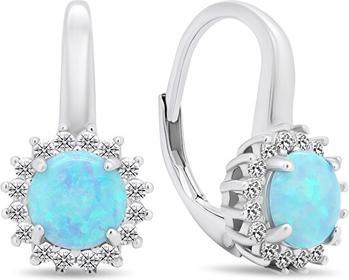 Produktbild Brilio Silver - Charming silver earrings with zircons and opals EA424WLB