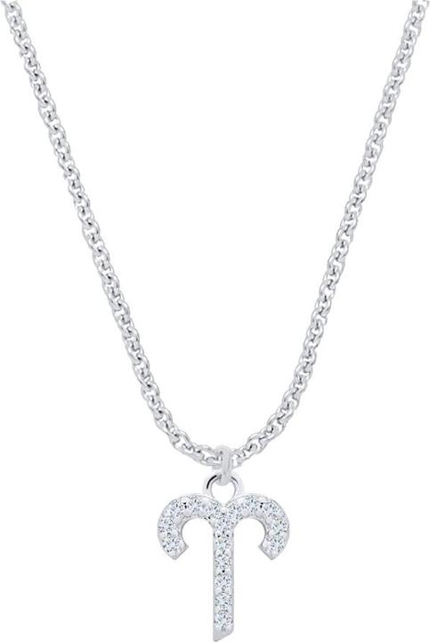 Candy Halskette Sternzeichen Widder, 925 Sterling Silber (925 Sterling Silber, 925er Sterlingsilber, 42 - 45 cm)