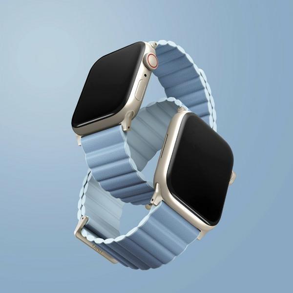 Actual product image Uniq pasek Revix Premium Apple Watch Series 1/2/3/4/5/6/7/8/SE/SE2 38/40/41mm Edition Reversible Mag (ecological leather, Silicone, Plastic)