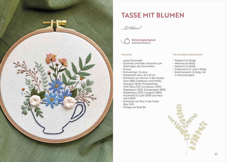 Produktbild Florale Stickerei