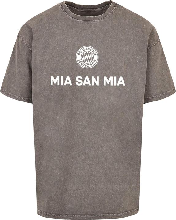 FC Bayern München Mia San Mia Logo Acid Washed Heavy Oversize Tee - 116665