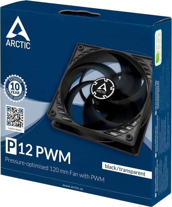 Actual product image Arctic P12 PWM black transparent (120 mm, 1 x)