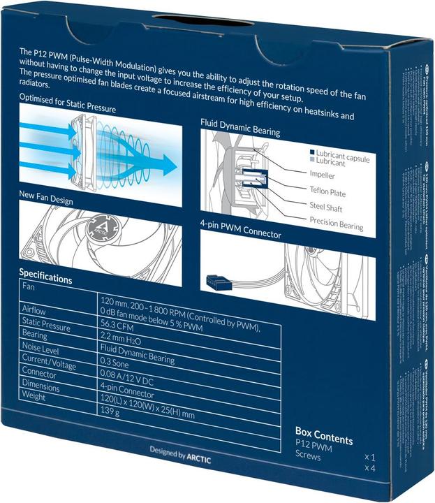 Image du produit Arctic P12 PWM blanc transparent (120 mm, 1 x)