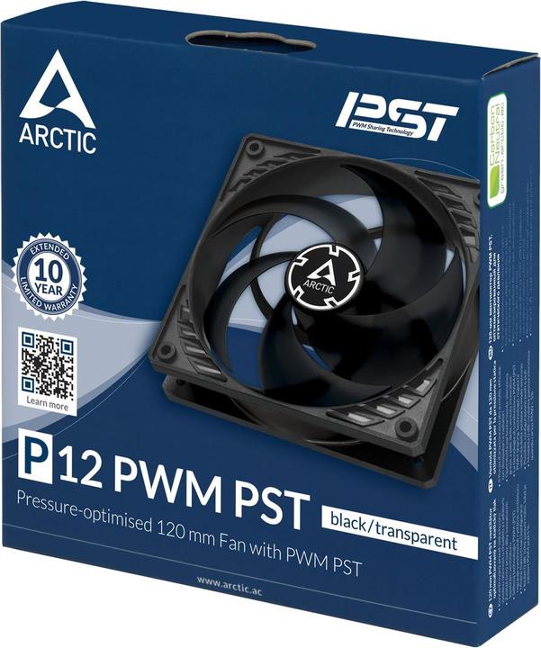 Produktbild Arctic P12 PWM PST black transparent (120 mm, 1 x)