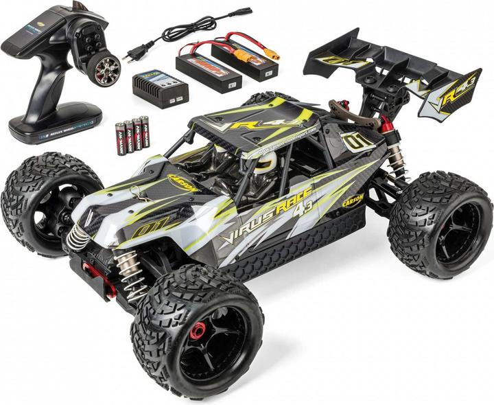 Produktbild Carson 1:8 Virus Race 4.3 4S bl. 100% RTR weiss (RTR Ready-to-Run)
