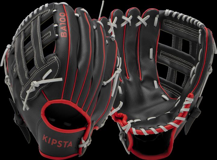 Produktbild Kipsta Damen/Herren Baseball Handschuh - BA100 LHT schwarz/rot (12.50")