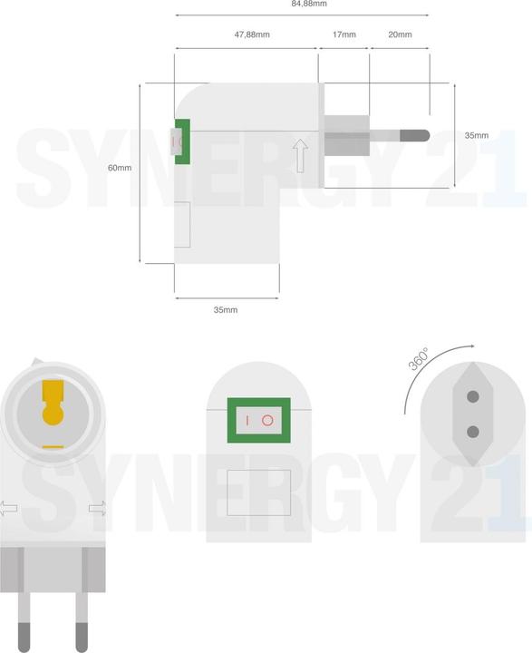 Image du produit Synergy 21 Adaptateur LED pour ampoules LED PP->E27