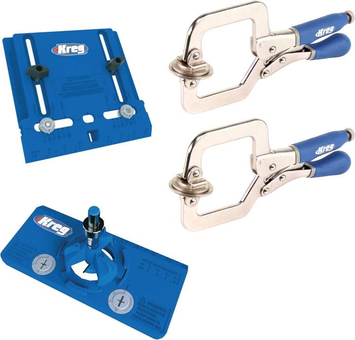 Actual product image Kreg Cabinet Construction Set with Cabinet Hardware Jig ( KHI-PULL ) + Concealed Hinge Jig ( KHI-HINGE )