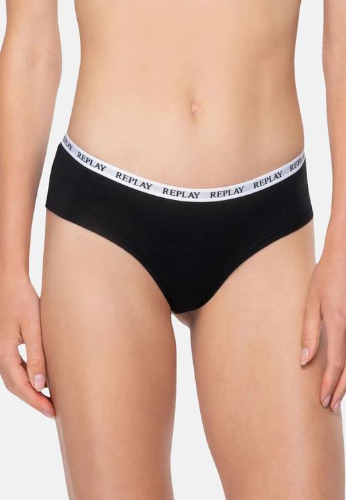 Image du produit Replay Unterhose Damen-Slip mit Logo-Bund 2er Pack (M, lot de 2)