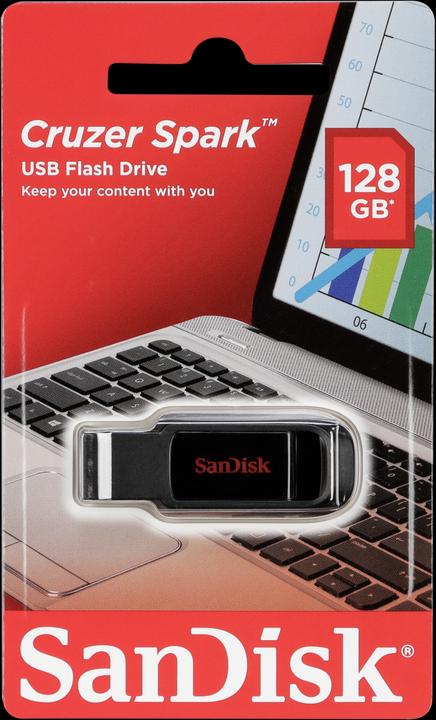 Image du produit SanDisk Cruzer Spark 128GB USB 2.0 USB 2.0 (128 Go, USB-A)