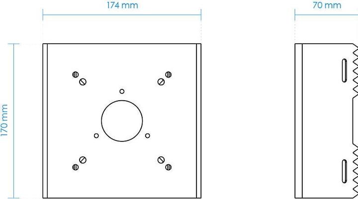 Image du produit Vivotek AM-312 Plaque d'adaptation pour appareil photo (Kit de montage)