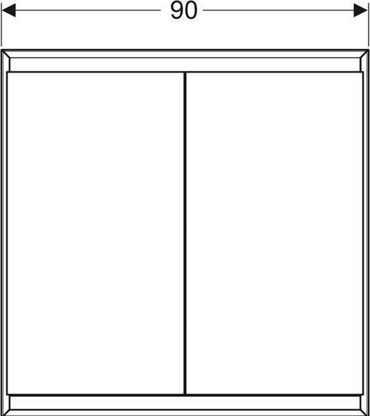 Produktbild Geberit ONE Spiegelschrank mit ComfortLight, 2 Türen, Unterputzmontage, 90x90x15cm, 505.803.00. (90 x 90 x 15 cm)