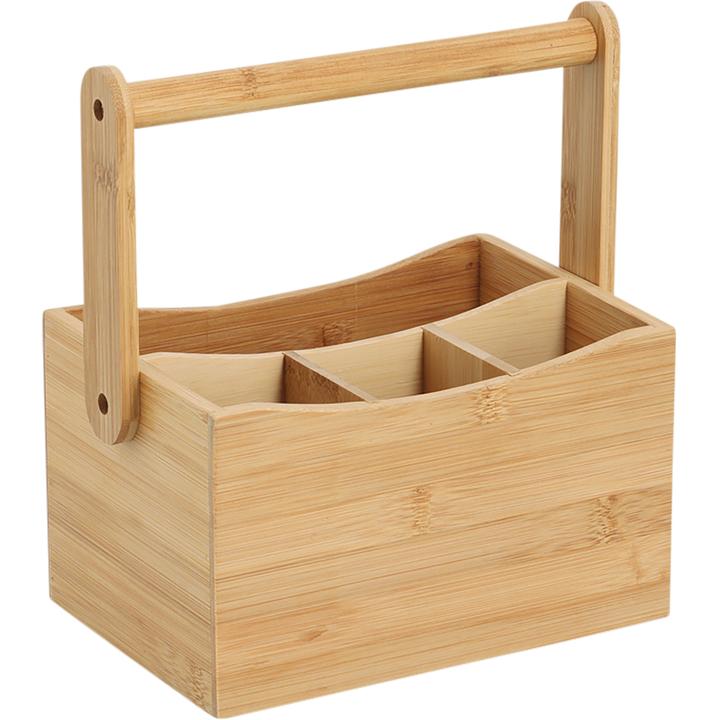 Immagine prodotto Zeller Present Besteck- und Serviettenhalter Bambus 21.5x14x12/23 cm