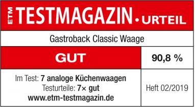 Actual product image Gastroback Classic scales