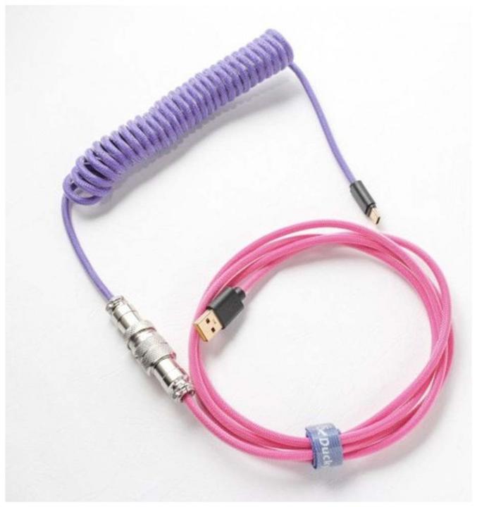 Image du produit Ducky Câble spiralé Premicord Joker, USB Type C vers Type A (1.80 m, USB 2.0)