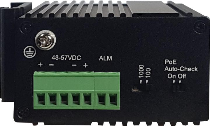 Produktbild Allnet switch unmanaged industrial 4 port gigabit 120w / 2x poe+ / 2x sfp / lüfterlos / din / ip40 (2 Ports)