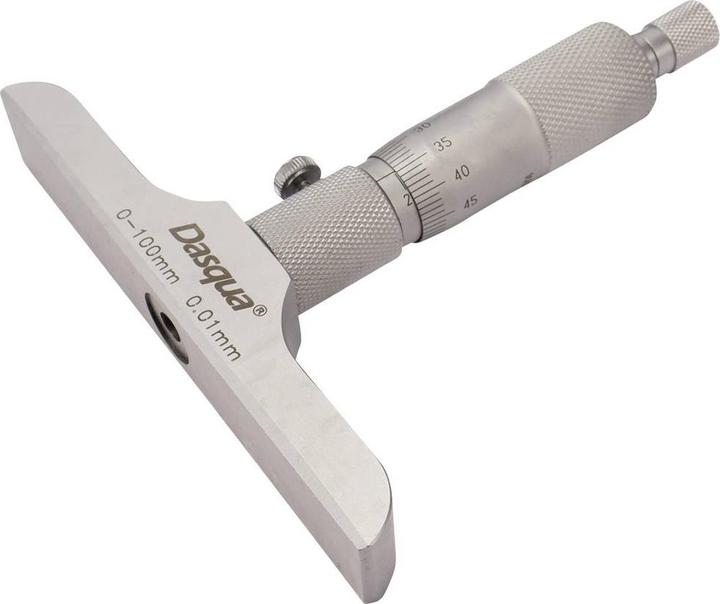 Produktbild Dasqua 4611-8120 Tiefenmikrometer mit austauschbarer Stange 100mm (max) Ablesung: 0.01mm