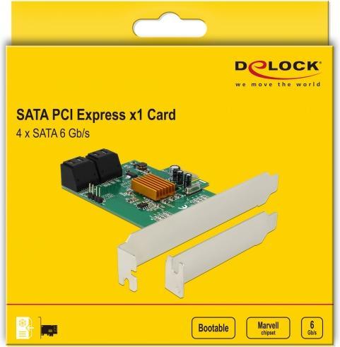 Image du produit Delock Carte PCI Express SATA à 4 ports