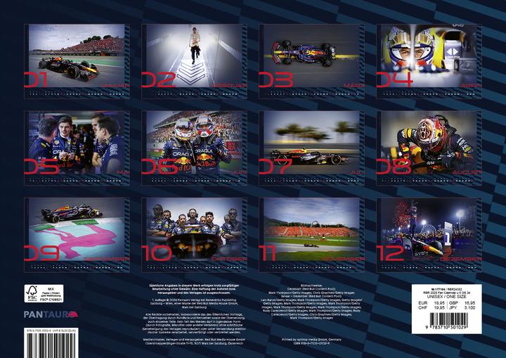 Actual product image Oracle Red Bull Racing 2025 - Fan Calendar (A3, German)