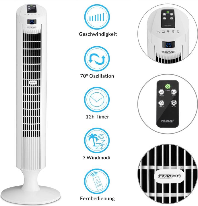Actual product image Monzana Turmventilator (50 dB)