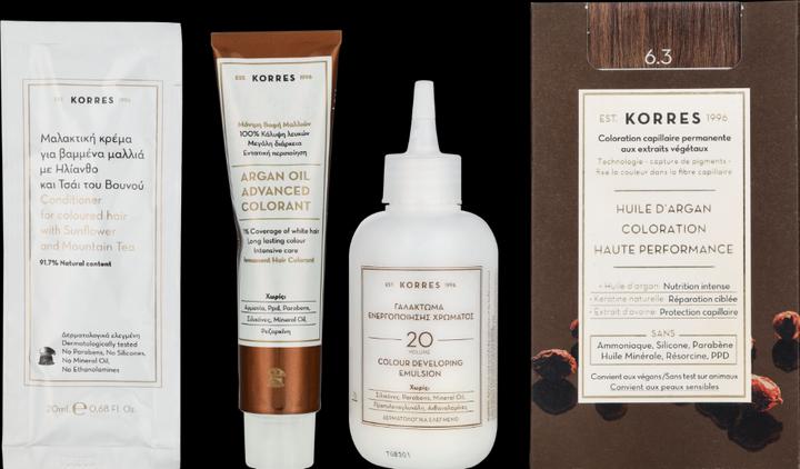 Immagine prodotto Korres Colore per capelli all'olio di argan (63 Biondo Scuro Miele Biondo Scuro)