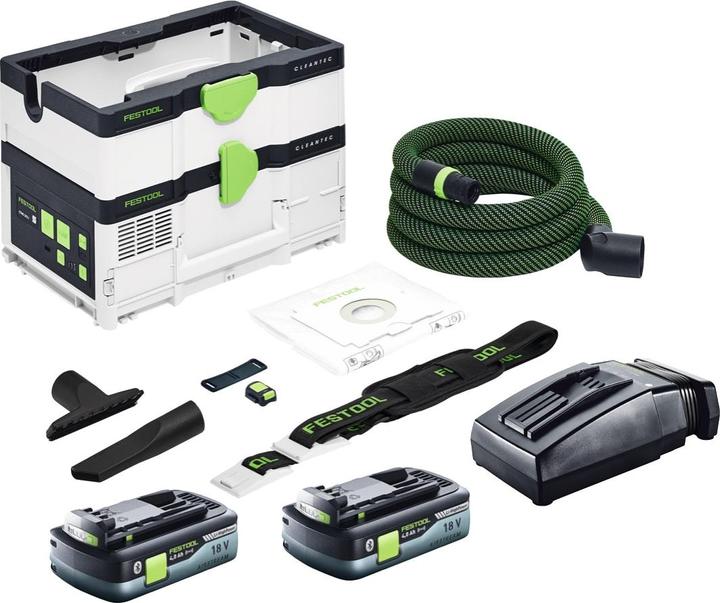 Immagine prodotto Festool CTLC SYS Aspiratore senza filtro 36V (2x 18 V) Classe de poussière L + 2x Batterie 4,0 Ah +