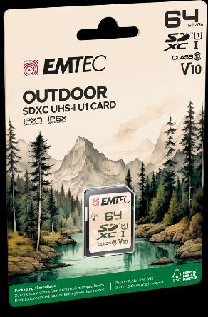Immagine prodotto Emtec SD 64GB UHS-I U1 V10 Outdoor (64 GB, SDXC, U1, UHS-I)